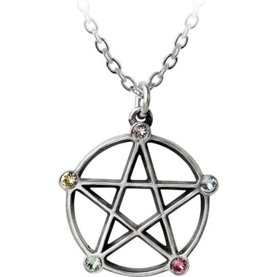 Afbeelding van Alchemy WICCAN ELEMENTAL PENTACLE Ketting Zilverkleurig/Multicolours