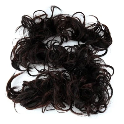 Afbeelding van CAISHA XXL Haarstukje Haarwokkel Opgestoken Volumineus Gekruld Knoet Bruin Zwart Mix HW37