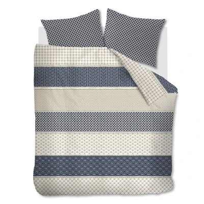 Afbeelding van Riviera Maison Ropes dekbedovertrek Lits Jumeaux XL 260x200/220 Marineblauw