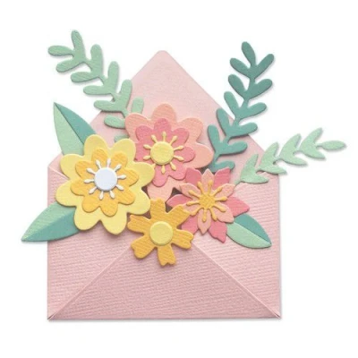 Afbeelding van Sizzix Thinlits Die Set 12PK Flowers w/ Envelope 665078 Jennifer Ogborn (01 21)