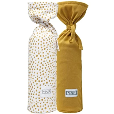 Afbeelding van Meyco kruikenzak Basic jersey Cheetah set van 2 honey gold