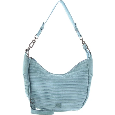 Afbeelding van FREDsBRUDER Leren Schoudertas Flowow Shoulderbag Sky Blue Lichtgeel