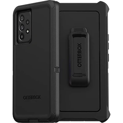 Afbeelding van OtterBox Samsung Galaxy A53 5G Defender Series Case ZWART (niet retail/verzonden in polybag) robuust en duurzaam, met poortbescherming inclusief holster clip standaard