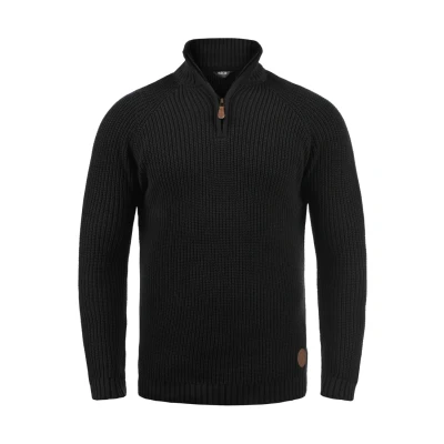 Afbeelding van Solid Troyer Xenox Trui, Heren, Maat: Large, Black