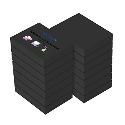 Afbeelding van ZCZN 14 blokken zelfklevende notities, zwart, kleine plakbriefjes 51 x 38 mm, sticky notes 100 vellen per blok voor school, thuis, kantoor