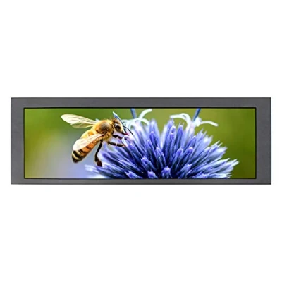 Afbeelding van VSDISPLAY Draagbare gaming monitor, 14,9 inch LTA149B780F 1280x390 TFT lcd scherm en HDMI VGA DVI poort, dubbele luidspreker, metalen behuizing voeding,voor selectiekader monitor/DMD weergave