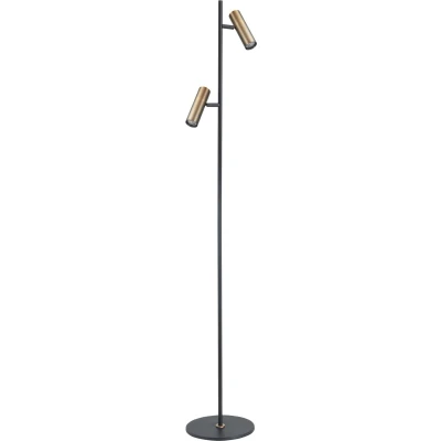 Afbeelding van Trend Leeslamp 2 lichts h:141 cm zwart/brons mini koker Modern Highlight