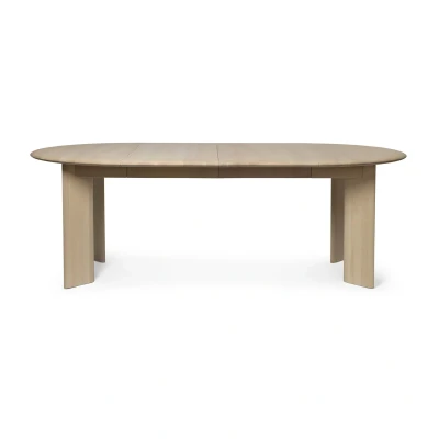 Afbeelding van ferm LIVING Bevel Uitschuifbare Eettafel 117/167/217 x 117 cm Wit Beukenhout