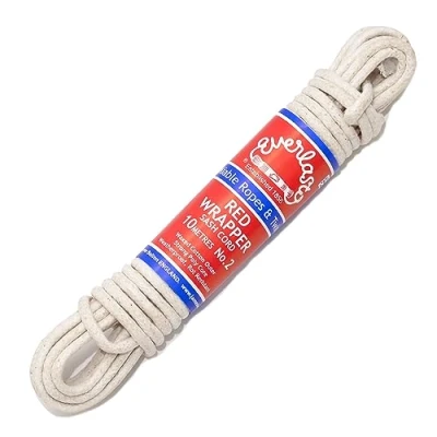 Afbeelding van EVERLASTO &#039;Red Wrapper&#039;, in het VK gemaakt sjerpkoord van hoge kwaliteit, gewaxt katoen nr. 2 (6 mm) x 10 m