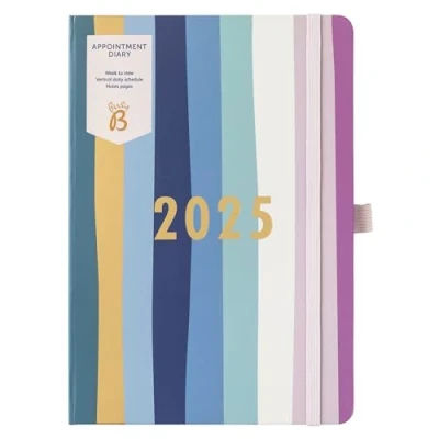 Afbeelding van Busy B Afspraak Dagboek Streep Weekto View met Dagschema, Notities Pagina&#039;s en Overzicht Maandplanners