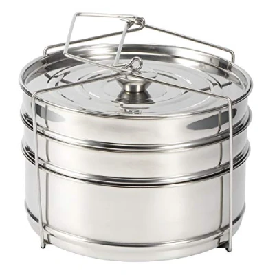 Afbeelding van Yuuga Stoomboot Mand Fornuis, Stapelbaar 3 Tier Rvs Fornuis Pot Set Koken Voedsel Druk Accessoires
