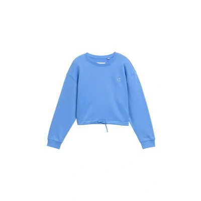 Afbeelding van TOM Tailor Cropped MIT Stickerei Sweater voor kinderen, Maat: 128, Sicilian blue