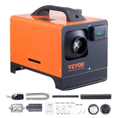Afbeelding van VEVOR Draagbare alles in één dieselverwarming, 12 V, 5 8 kW, dieselluchtverwarmer 0,16 0,62 l/u, 36 C, verstelbaar, 20 25 m², LCD bediening en afstandsbediening tank l voor auto camper zonder