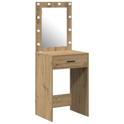 Afbeelding van vidaXL Artisan eiken MDF, Glas 50 x 41 135 cm Spiegel Kaptafel