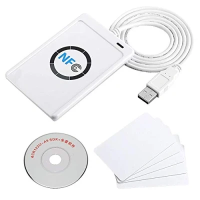 Afbeelding van Cikonielf NFC RFID Reader/Writer Contactloze Smart Reader ACR122U ISO 14443A / B + Vrije Software in Wit 424 Kbps