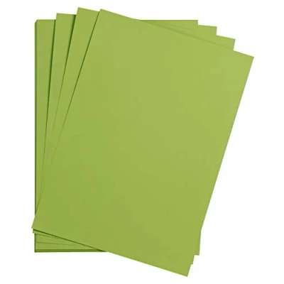 Afbeelding van Clairefontaine Ref 975252C Maya glad gekleurde tekenkaart (verpakking van 25 vellen) 185gsm A4 (29,7 x 21cm) Mosgroene kleur Diep geverfd, zuurvrij, pH neutraal