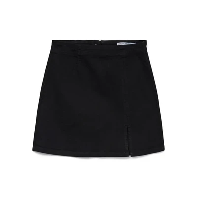 Afbeelding van VERO MODA Jeansrok voor dames met ritssluiting en rechte snit, zwart, M