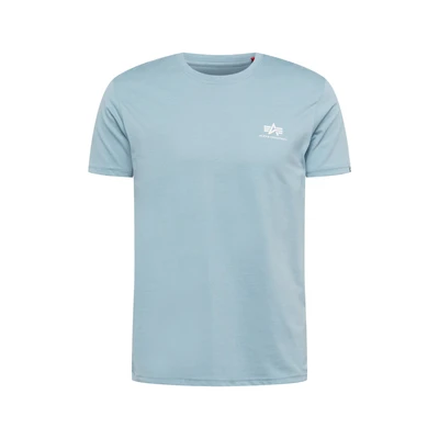 Afbeelding van Alpha Industries Small LOGO Tshirt print, Heren, Maat: Small, Grey blue