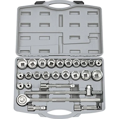 Afbeelding van Draper 16256 Vierkante aandrijving MM/AF gecombineerde dopsleutelset, zilver, 3/4 inch, set van 26 stuks