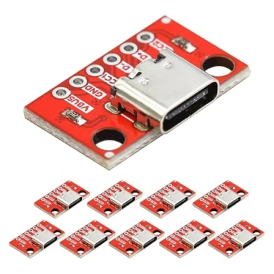 Afbeelding van USB C Breakout Board Serial aansluiting vrouwelijke conversiekaart, type bus PCB printplaat (10)