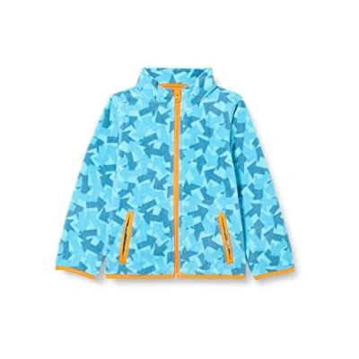 Afbeelding van Playshoes fleece vest met all over print blauw