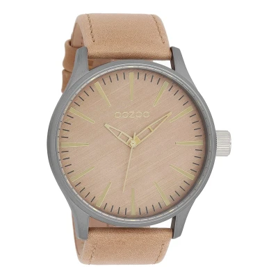Afbeelding van OOZOO Timepieces Titanium horloge met camel leren band C7860