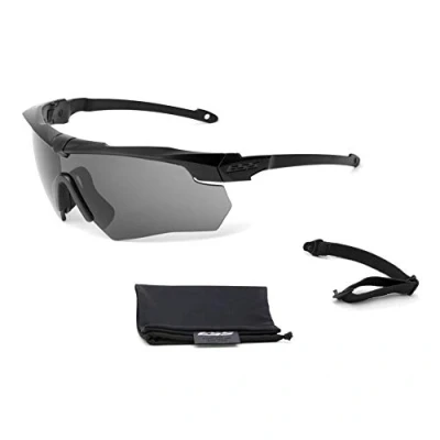 Afbeelding van ESS Zonnebril Kruisboog Surpressor ONE Zwart met Smoke Grey Lens