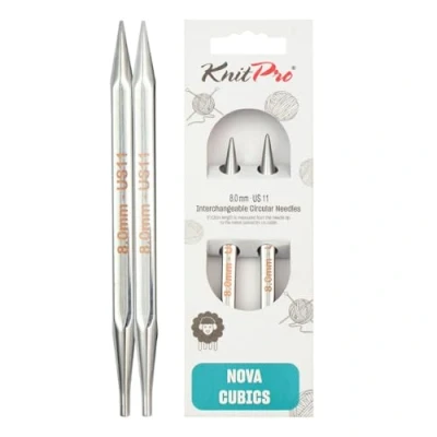 Afbeelding van Knitpro Nova Cubics verwisselbare speciale 8,00 mm cirkelvormige naaldtips 1 Stuk