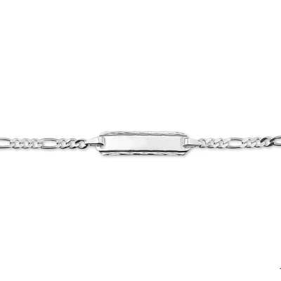 Afbeelding van Zilveren Graveerarmband figaro plaat 5 1005684 13 cm
