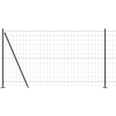 Afbeelding van vidaXL Euro Fence met 7 flenspalen 1,2x10 m gegalvaniseerd staal