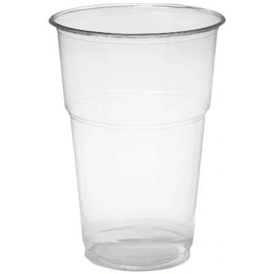 Afbeelding van PAPSTAR 16175 70 koude drankbeker, PLA pure 0,4 liter, diameter 9,5, hoogte 13,2 cm glashelder met schuimrand