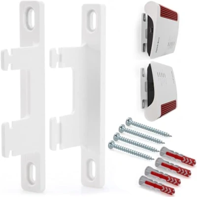 Afbeelding van Wandhouder voor Fritzbox 7590 AX 7530 7510 5590 5530 6660 6890 6850 Fritz Box houder twee stuks incl. bevestigingsmateriaal schroeven en pluggen