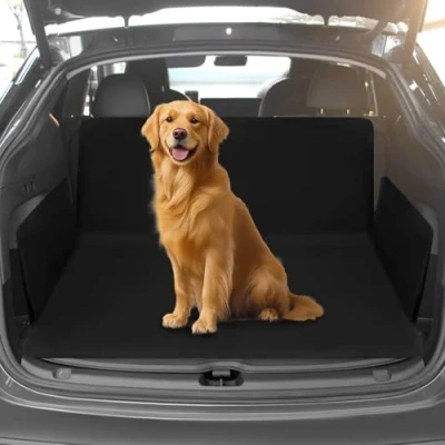 Afbeelding van QWORK® Kofferbakbeschermering voor Hond, 600D Oxford Waterdichte Kofferbakbeschermingsmat met Zijbescherming, Kofferbakbescherming Universele