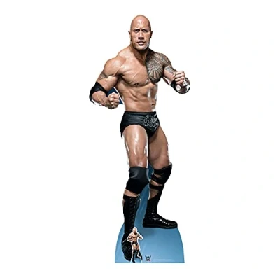 Afbeelding van Officiële ster van de WWE worstelaar Dwayne &quot;The Rock&quot; Johnson (&quot;Just Bring It&quot;), kartonnen standaard in levensgrootte, grootte: 195 cm