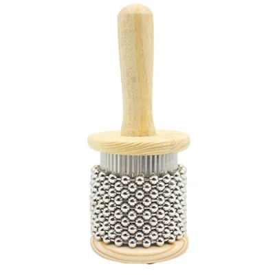 Afbeelding van Pop Houten Cabasa Shaker Kleine Hand Percussie Instrument Medium Small Size S