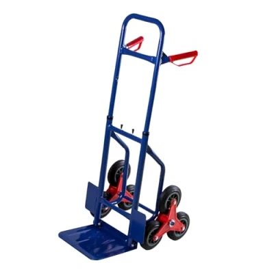 Afbeelding van Trappensteekwagen, trapklimmer, steekwagen, tot 150 kg, inklapbaar, 3 voudige sterwielen van hard rubber, stalen buisframe, transportwagen