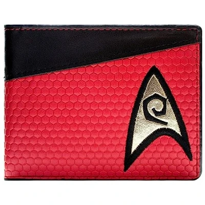 Afbeelding van USS Starfleet Emblem Voyage Ingenieursuniform Portemonnee/Beurs Bi Fold Muntenvak &amp; Kaarthouder, Rood