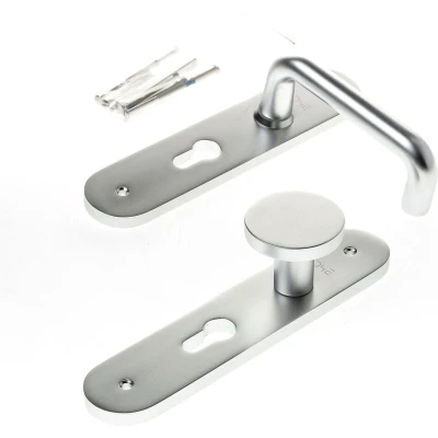 Afbeelding van D4E alu.vastdraaibaar f1 deursch. afger. knop/kruk d model pc55 l/wijz
