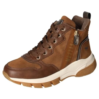 Afbeelding van Mustang Dames 1481 501 veterbooty, cognac, 38 EU, EU