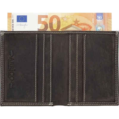 Afbeelding van Arrigo Pasjeshouder Creditcardhouder Kaarthouder Buffelleer Pasjes Donkerbruin