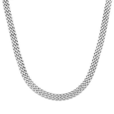 Afbeelding van zilver gerhodineerd collier panter 8 mm 43 cm 1339975