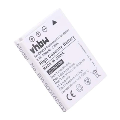 Afbeelding van Camera accu compatibel met Nikon EN EL8 / 600 mAh