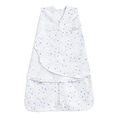 Afbeelding van HALO Swaddle Babyslaapzak 1,5 tog Sleepsack 100% katoen, blauwe manen voor baby&#039;s eenvoudige luierwissel met ritssluiting draagbare deken jongens en meisjes, 3 6 maanden