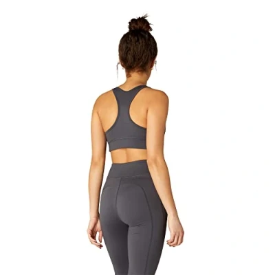 Afbeelding van FM London Racerback sportbeha voor dames, naadloze schokdemper, fitness en yoga, gevoerde ontworpen om stevig maar zacht op je huid te zitten, ademende met hoge