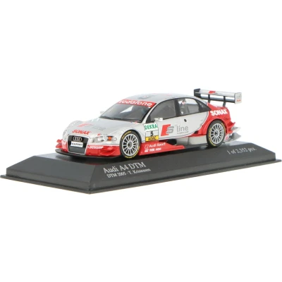 Afbeelding van the 1:43 Diecast Modelcar of Audi A4, Sport Team Abt #5 DTM 2005. driver was T. Kristensen. manufacturer scalemodel is Minichamps.This model only available online