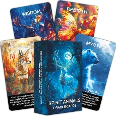 Afbeelding van BAIYOOBAI Spirit Animals Oracle kaarten voor intuïtie, begeleiding en spirituele verbinding, beginners, een mystiek kaartspel met krachtige dierlijke totems persoonlijke groei