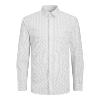 Afbeelding van Jack &amp; Jones JJOE Print Overhemd, Heren, Maat: Small, White/ditsy
