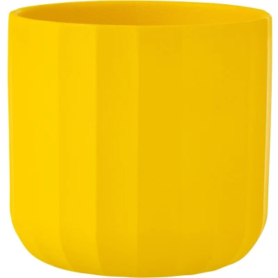 Afbeelding van J Line bloempot Summer keramiek geel large 2 stuks