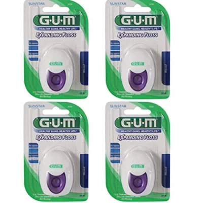Afbeelding van GUM Expanding Floss Zahnseide leicht gewachst, 4x 30 Meter (120 Meter), Flausch von Sunstar