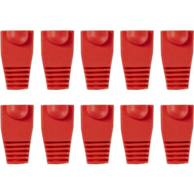 Afbeelding van Trekontlasting Voor RJ45 Netwerkconnectors 10 Stuks Rood